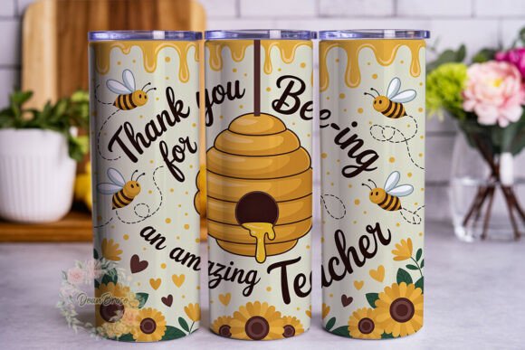 Bee Amazing Teacher 20oz Tumbler Wrap