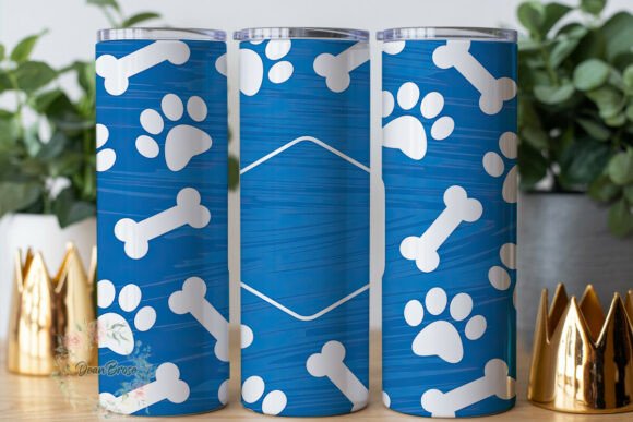 Blue Paw Print Bones 20oz Tumbler Wrap Review