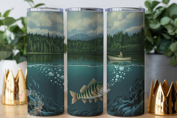 Fishing Lake Bass Scene 20oz Tumbler Design Review