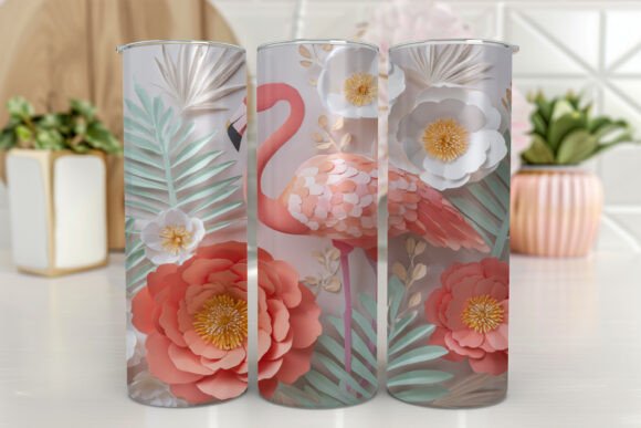 Flamingo Tumbler 20 Oz Skinny