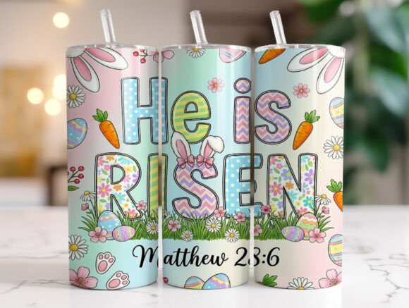He is Risen Bunny Eggs Scripture Tumbler Review