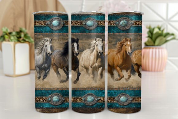 Horse Lover Floral Tumbler Wrap 20 Oz