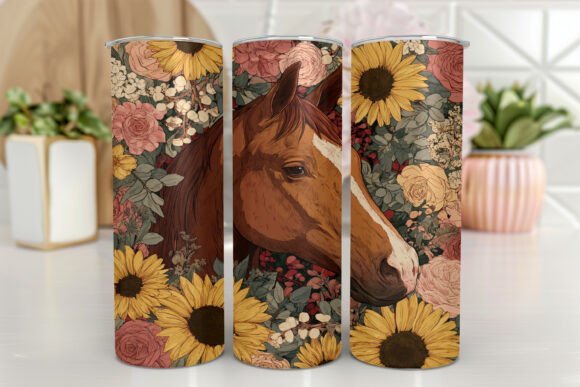 Horse Tumbler 20 Oz Skinny Tumbler