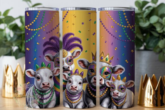 Mardi Gras Bovine 20oz Tumbler Wrap Review