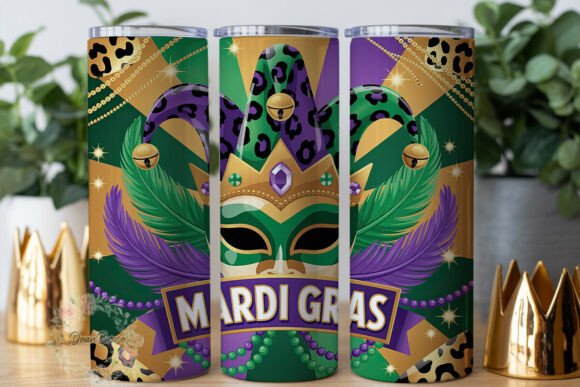 Mardi Gras Festive Mask 20oz Tumbler Design Review