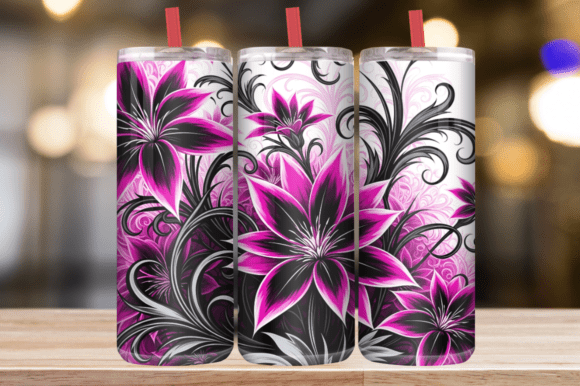 Midnight Orchid Bloom Tumbler Wrap