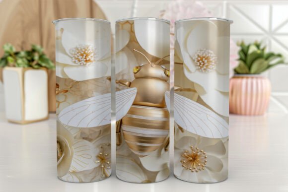 Review: Bee Tumbler Wrap Seamless Floral PNG for Crafters