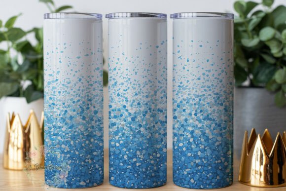Review: Blue Glitter Ombre Tumbler Wrap PNG for Crafters