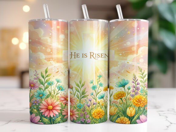 Review: Christian Easter He is Risen Tumbler PNG for Embroidery