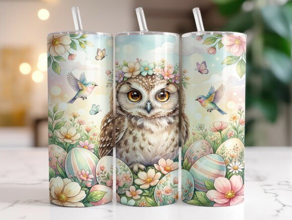 Review: Christian Easter Owl Floral Tumbler Wrap