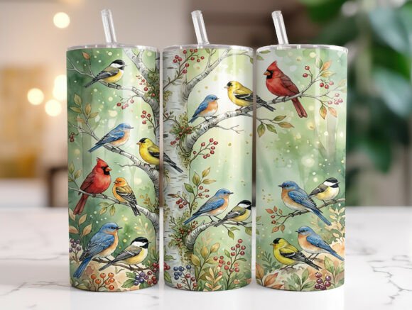 Review: Colorful Birds Nature Scene Tumbler Wrap
