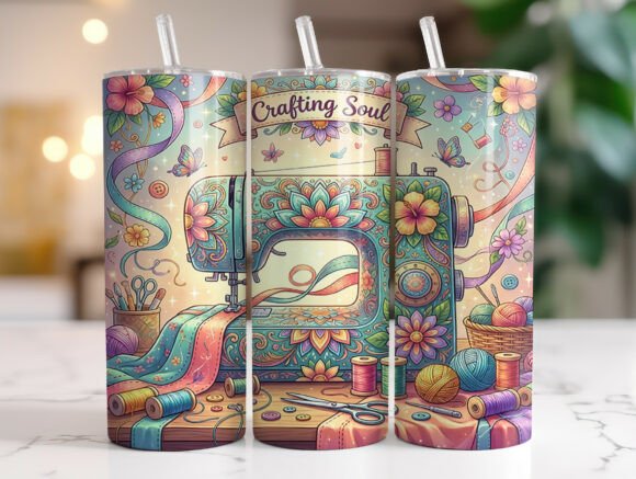 Review: Colorful Sewing Quilting Tools Tumbler Design