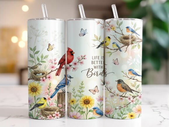 Review: Life is Better with Birds Floral Tumbler Design