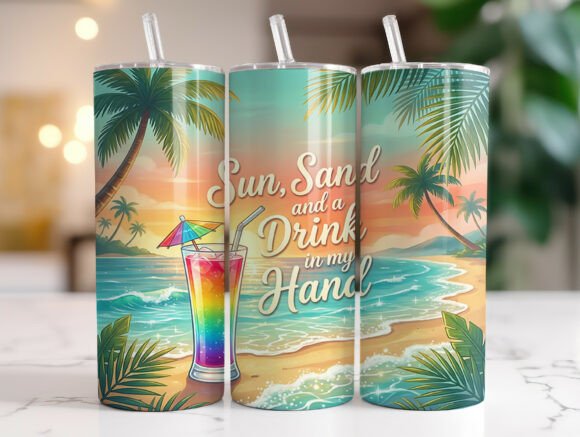 Reviewing the Sun Sand Drink Beach Sunset Tumbler Wrap