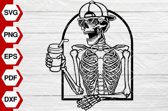 Skeleton Drinking Coffee SVG EP701: A Designer's Review