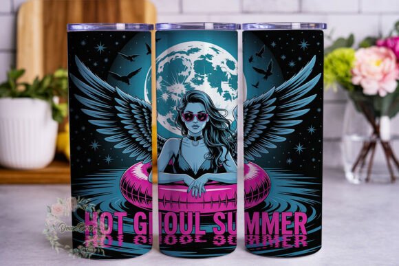 Spooky Summer Ghoul 20oz Tumbler Wrap