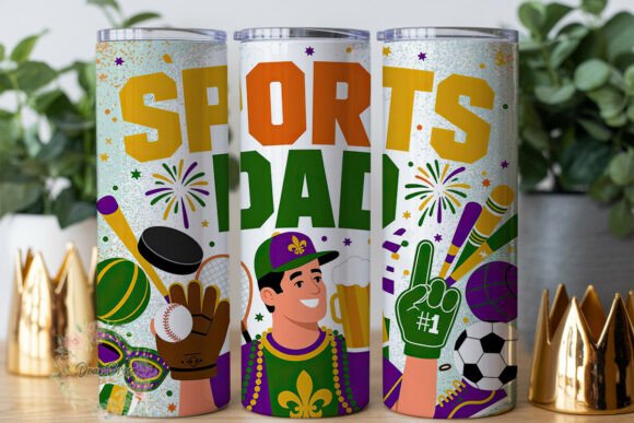 Sports Dad Mardi Gras Tumbler Wrap: A Designer's Review