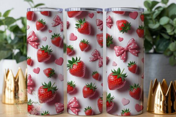 Strawberry Love Bows: A Designer's Review for 20oz Wraps