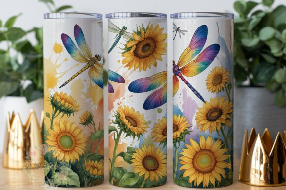 Sunflower Dragonfly 20oz Tumbler Wrap Review