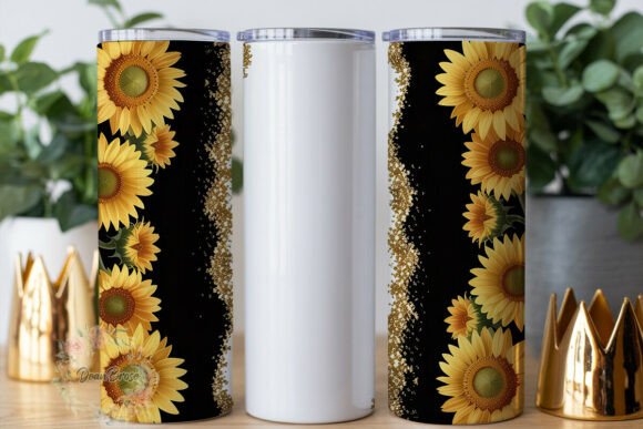 Sunflower Gold Glitter 20oz Tumbler Wrap Review