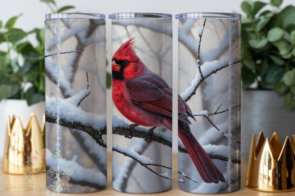 Winter Cardinal Snow 20oz Tumbler Wrap Review
